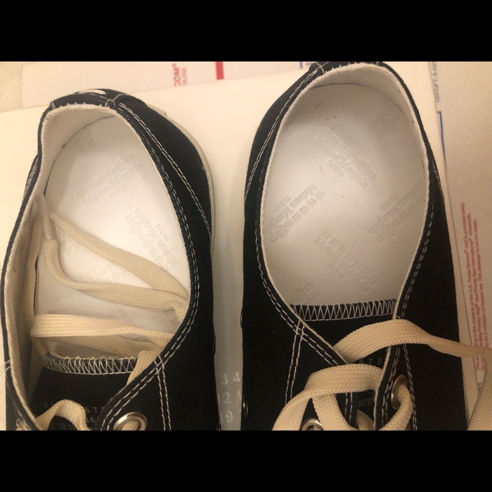 MAISON MARGIELA Black Canvas Tabi Sneakers - Picture 3 of 12